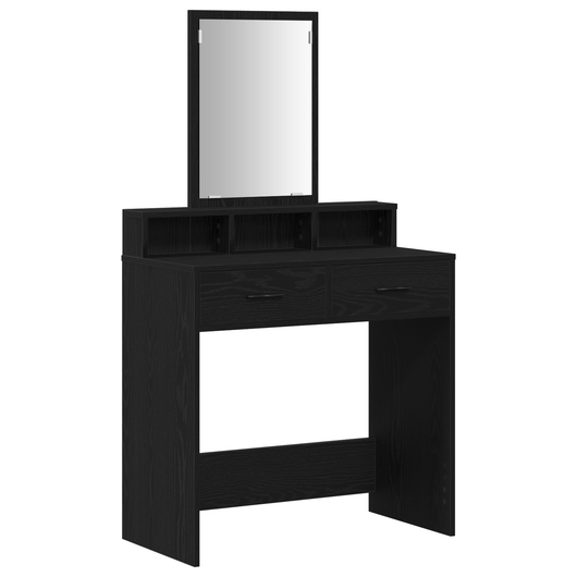 Toeletta con Cassetti Rovere Nero 79x41x140 cm