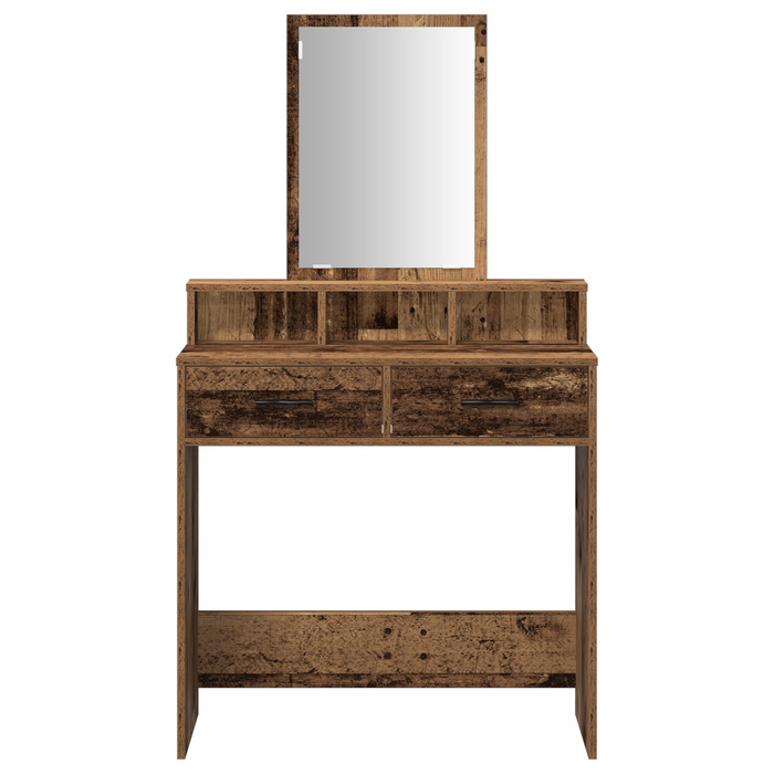 Tavolo da Trucco con Cassetti in Legno Antico 79x41x140 cm