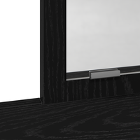 Toeletta  con cassetti Nero Rovere 100x41x140 cm