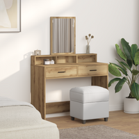 Tavolo da trucco  con cassetti in Rovere Artigianale 100x41x140 cm