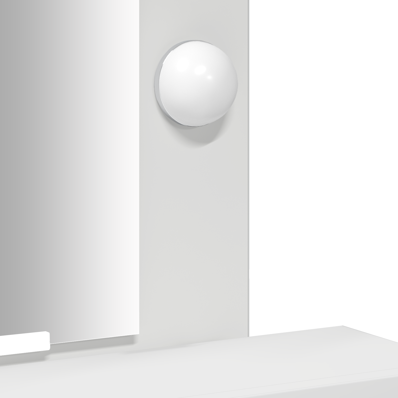 Toeletta vitaXL con luci LED Bianco 50x41x140 cm