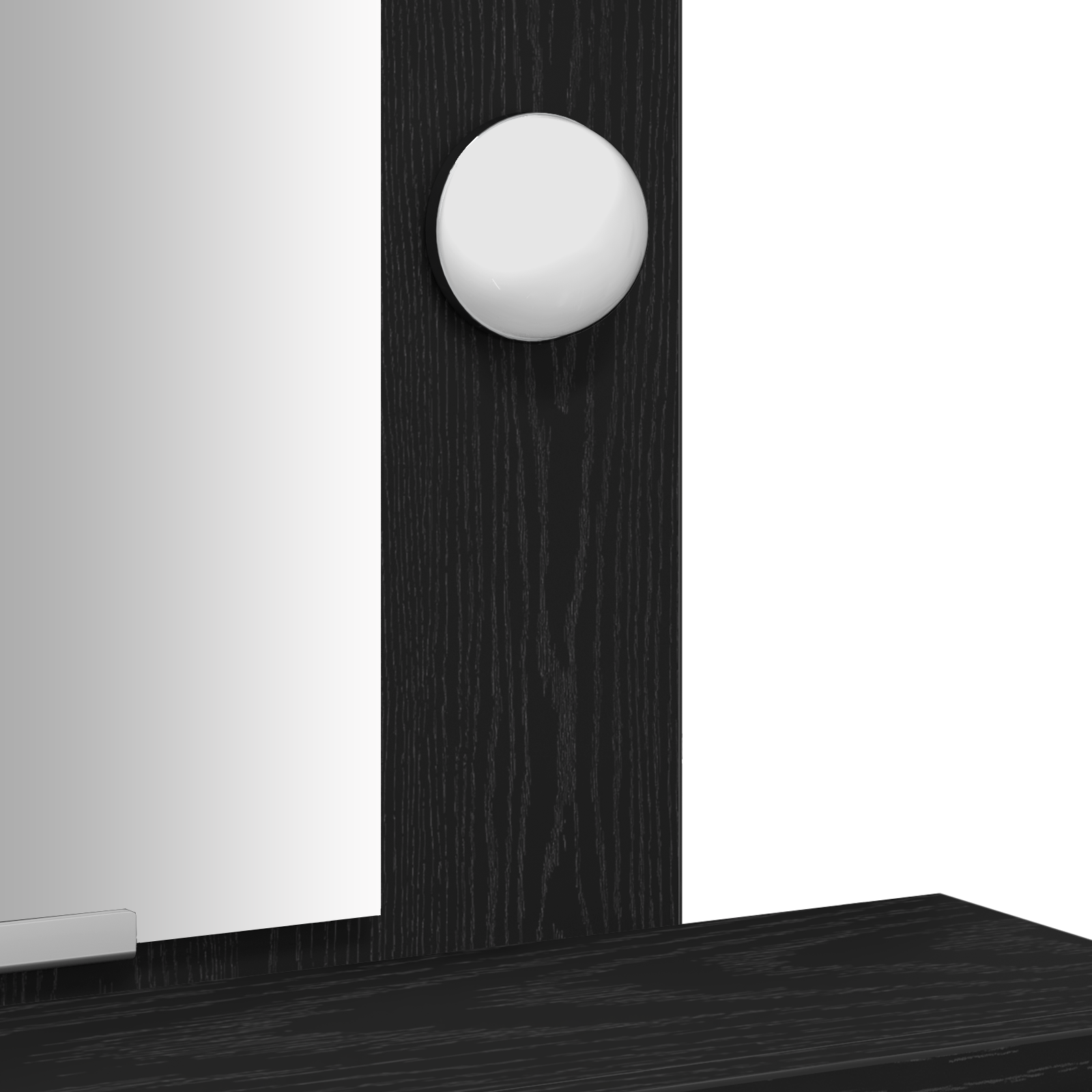 Tavolo da Trucco  con Luci LED Nero Rovere 50x41x140 cm