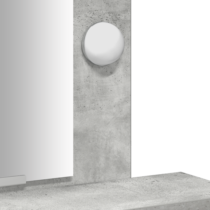 Toeletta  con luci LED Grigio cemento 50x41x140 cm