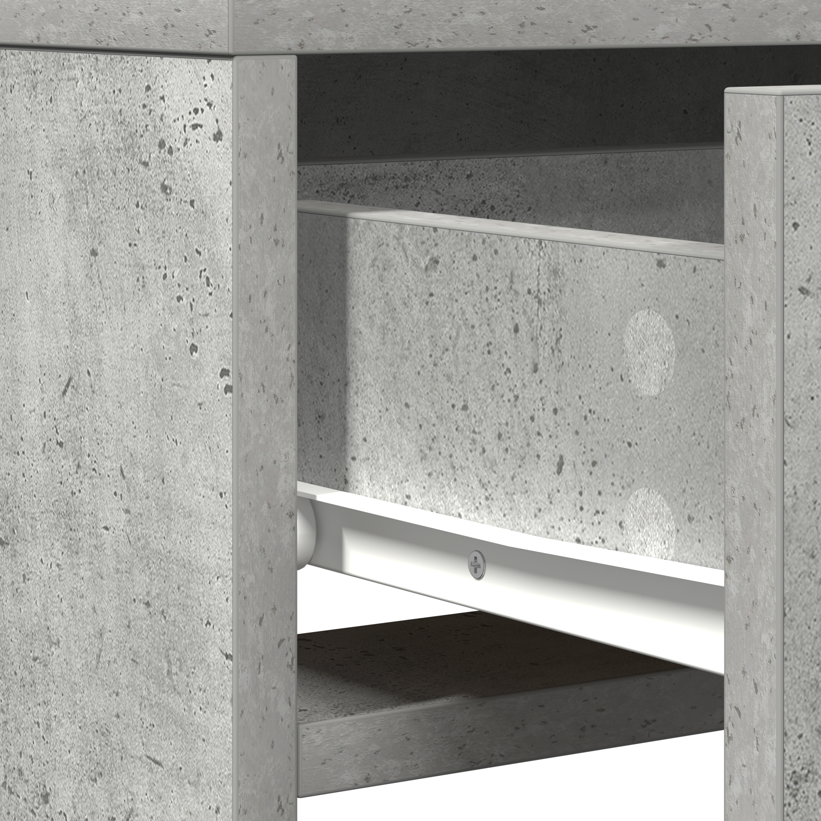 Toeletta  con luci LED Grigio cemento 50x41x140 cm