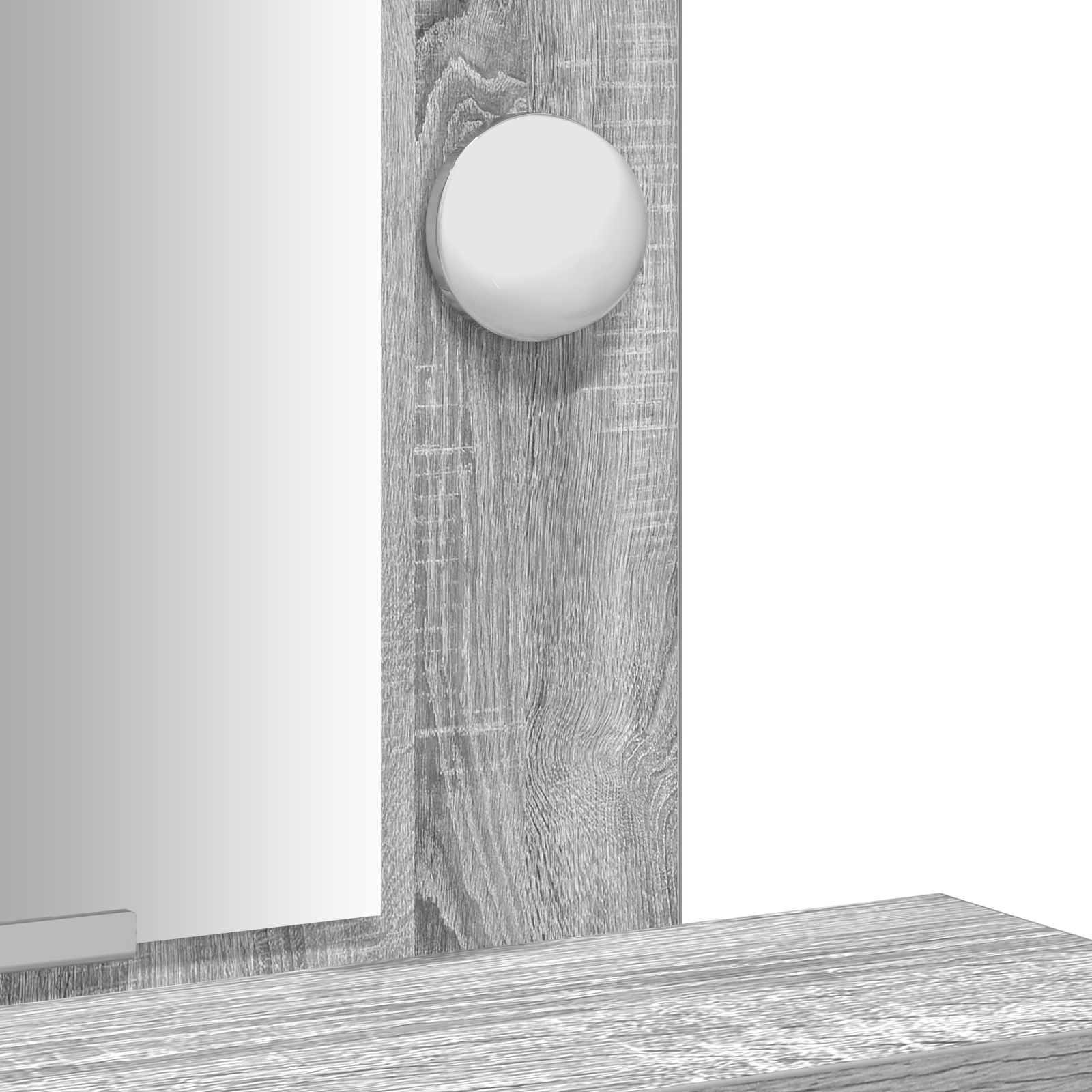 Toeletta  con luci LED Grigio Sonoma 50x41x140 cm