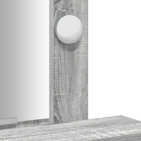 Toeletta  con luci LED Grigio Sonoma 50x41x140 cm