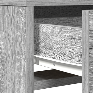 Toeletta  con luci LED Grigio Sonoma 50x41x140 cm