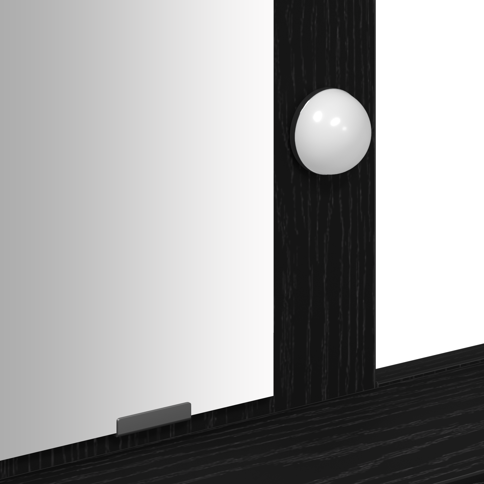 Tavolo da Trucco  con Luci LED, Nero Rovere, 79x41x140 cm