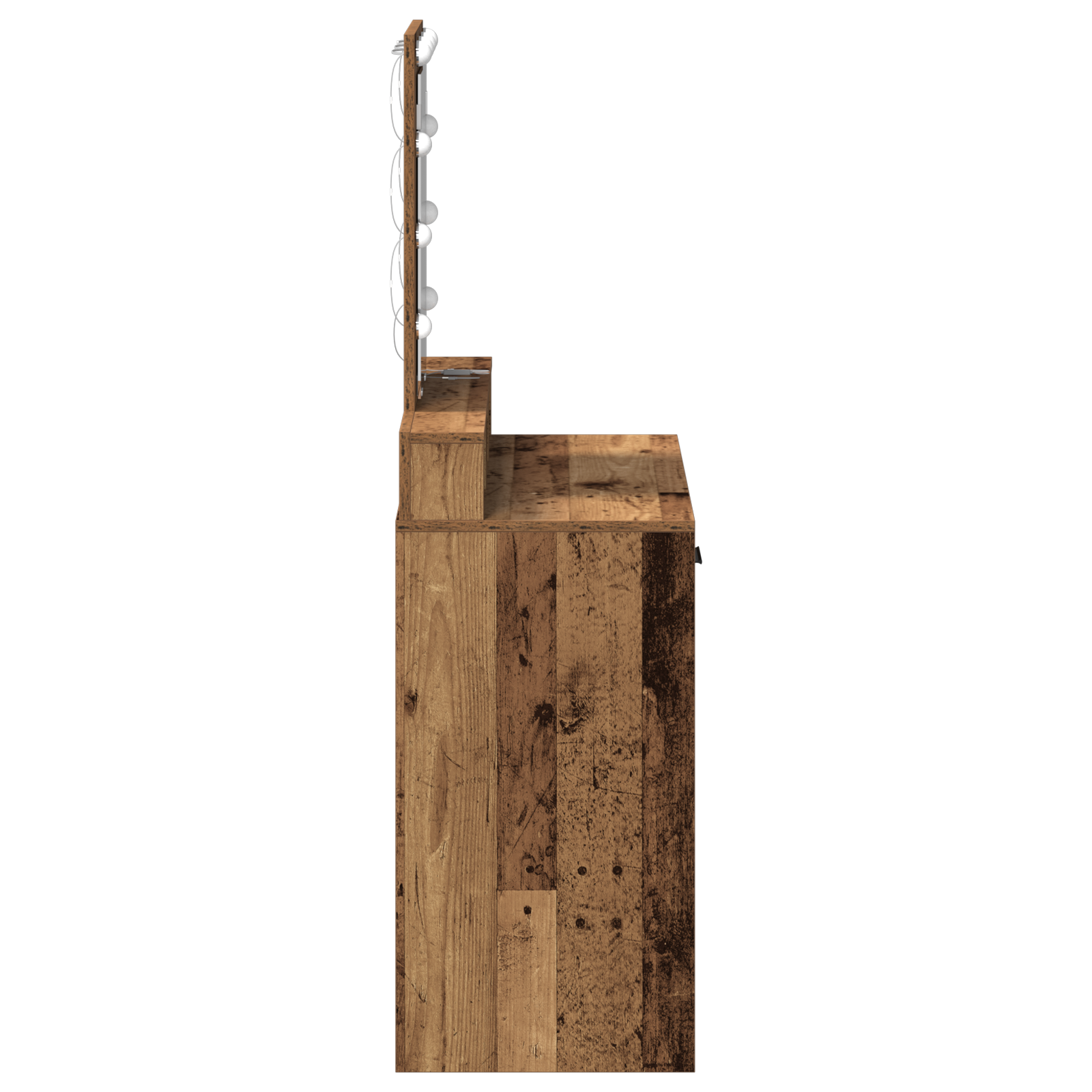 Toeletta con luci LED - Stile legno vintage, 79x41x140 cm
