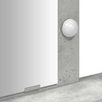 Tavolo da Toeletta con Luci LED Grigio Cemento 100x41x140 cm