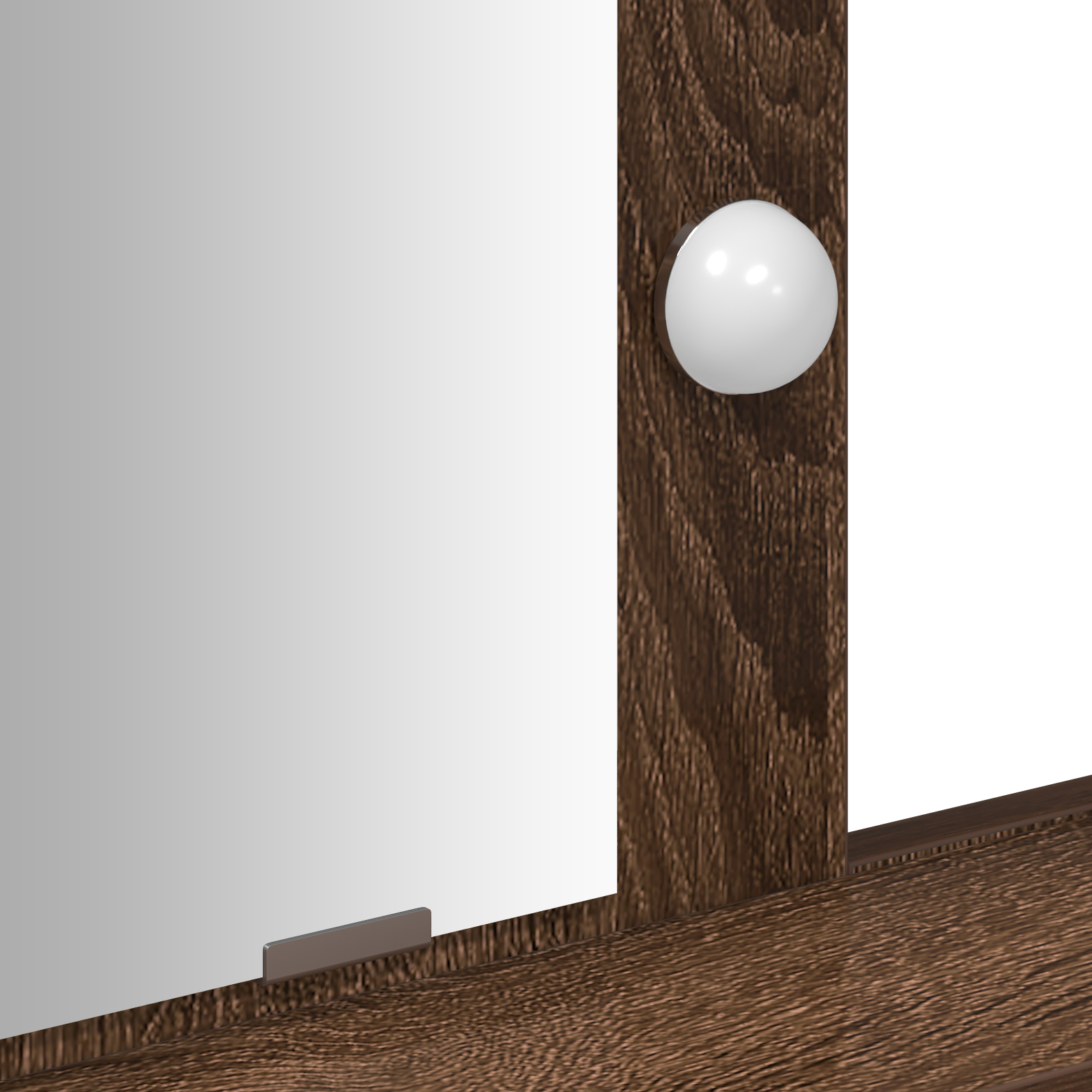 Toeletta  con luci LED in Marrone Rovere 100x41x140 cm