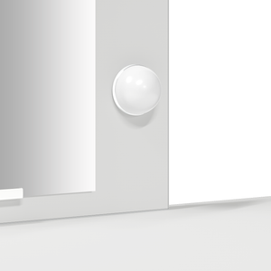 Toeletta con Luci LED Bianca 102x33x135 cm