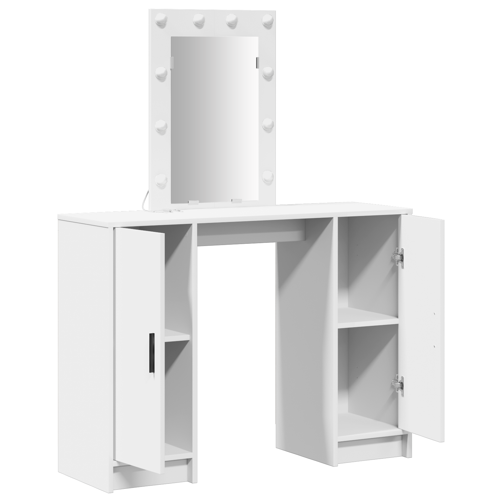 Toeletta con Luci LED Bianca 102x33x135 cm