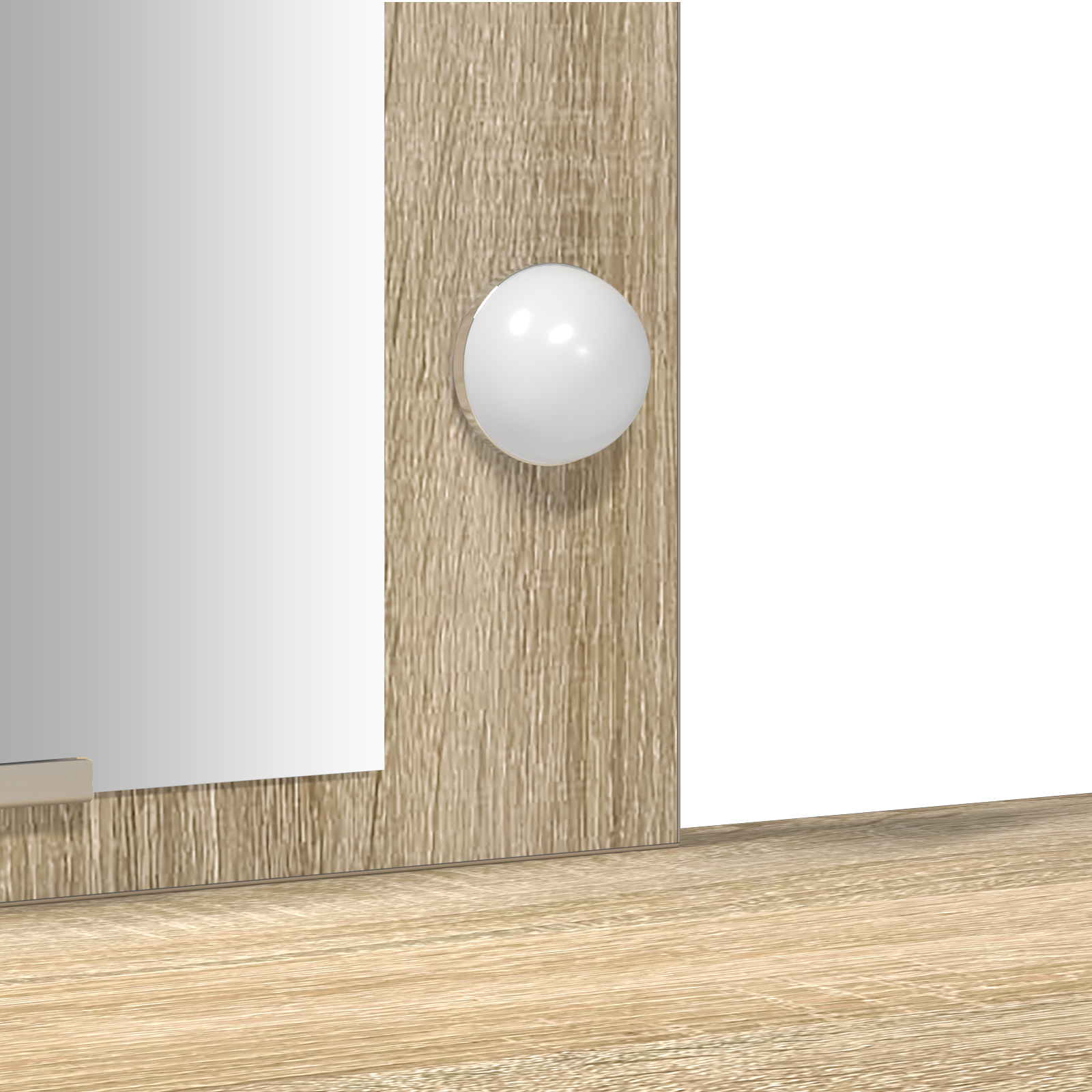 Toeletta con luci LED in rovere di Sonoma, 102x33x135 cm