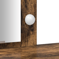 Toeletta con Luci LED Rovere Affumicato 102x33x135 cm