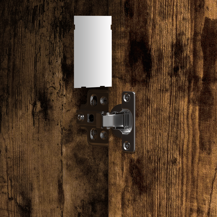 Toeletta con Luci LED Rovere Affumicato 102x33x135 cm