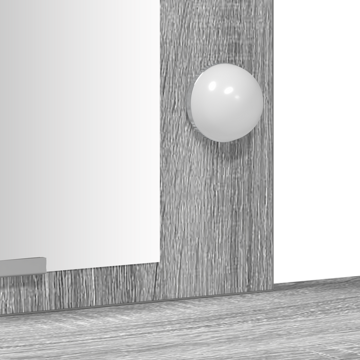 Tolette  con luci a LED Grigio Sonoma 102x33x135 cm