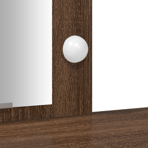 Toeletta  con luci LED Rovere Marrone 102x33x135 cm