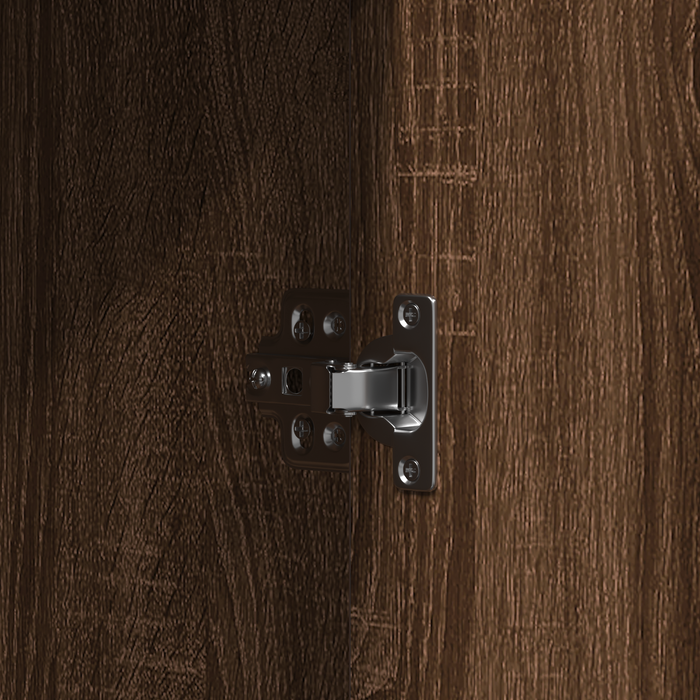 Toeletta  con luci LED Rovere Marrone 102x33x135 cm