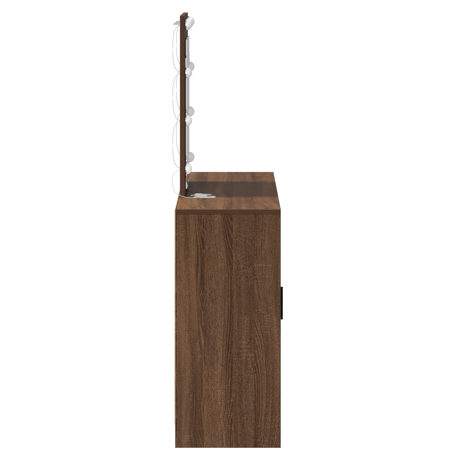 Toeletta  con luci LED Rovere Marrone 102x33x135 cm