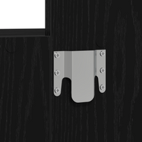 Tavolo da Toeletta a Muro in Rovere Nero 60x40x70 cm