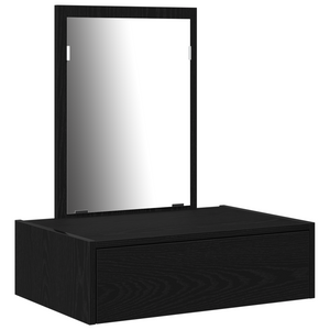 Tavolo da Toeletta a Muro in Rovere Nero 60x40x70 cm