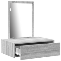 Tavolo da toeletta a muro in Grigio Sonoma, 60x40x70 cm