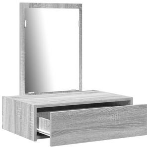 Tavolo da toeletta a muro in Grigio Sonoma, 60x40x70 cm