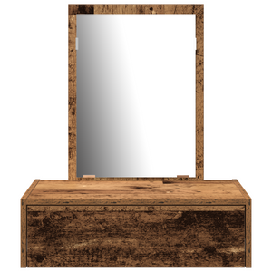 Tavolo da toeletta a muro in legno invecchiato 60x40x70 cm