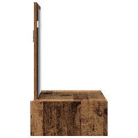 Tavolo da toeletta a muro in legno invecchiato 60x40x70 cm