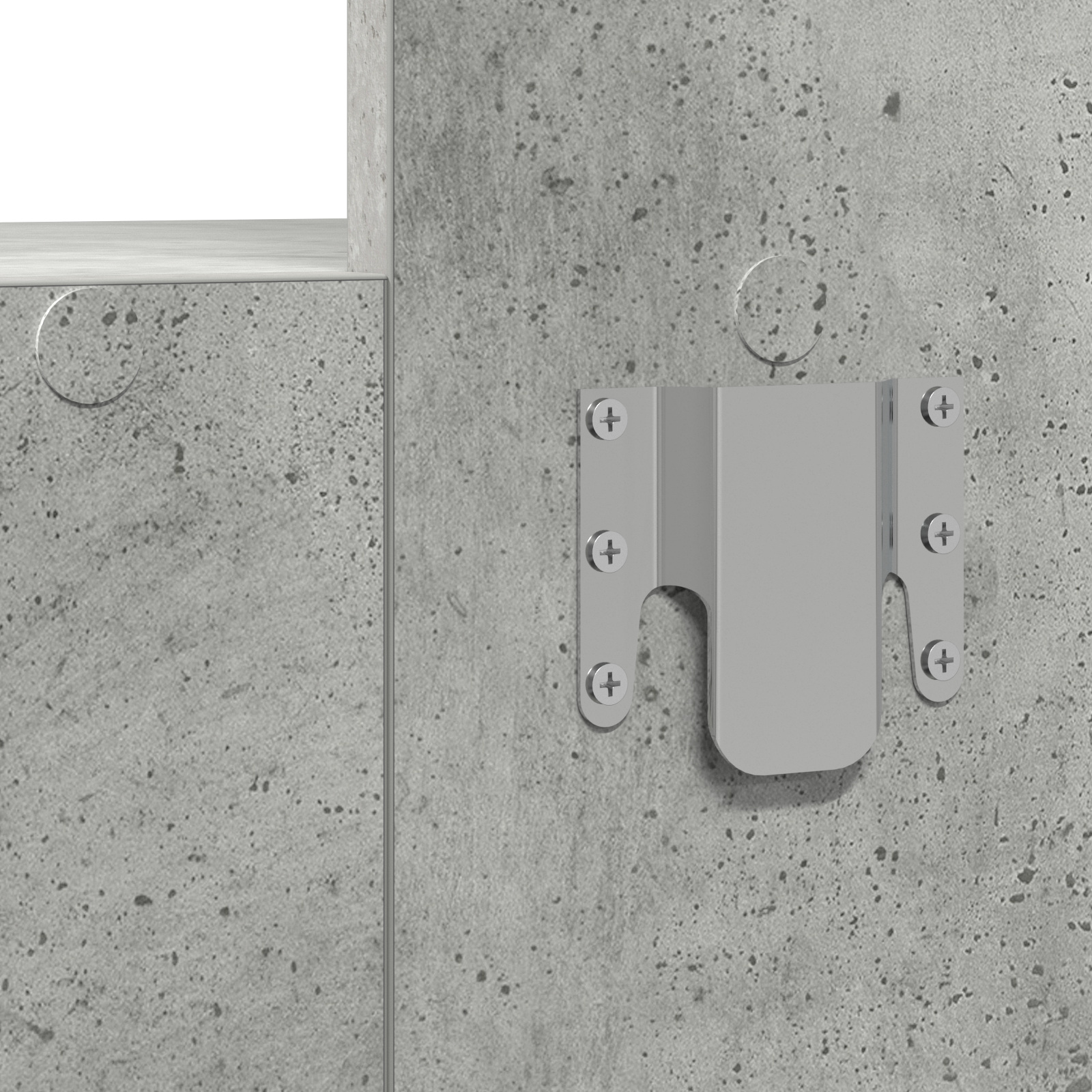 Tavolo Trucco Parete Grigio Cemento 83x40x70 cm