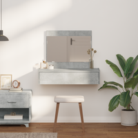 Tavolo Trucco Parete Grigio Cemento 83x40x70 cm