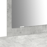 Tavolo da trucco a muro Grigio cemento 100x40x70 cm