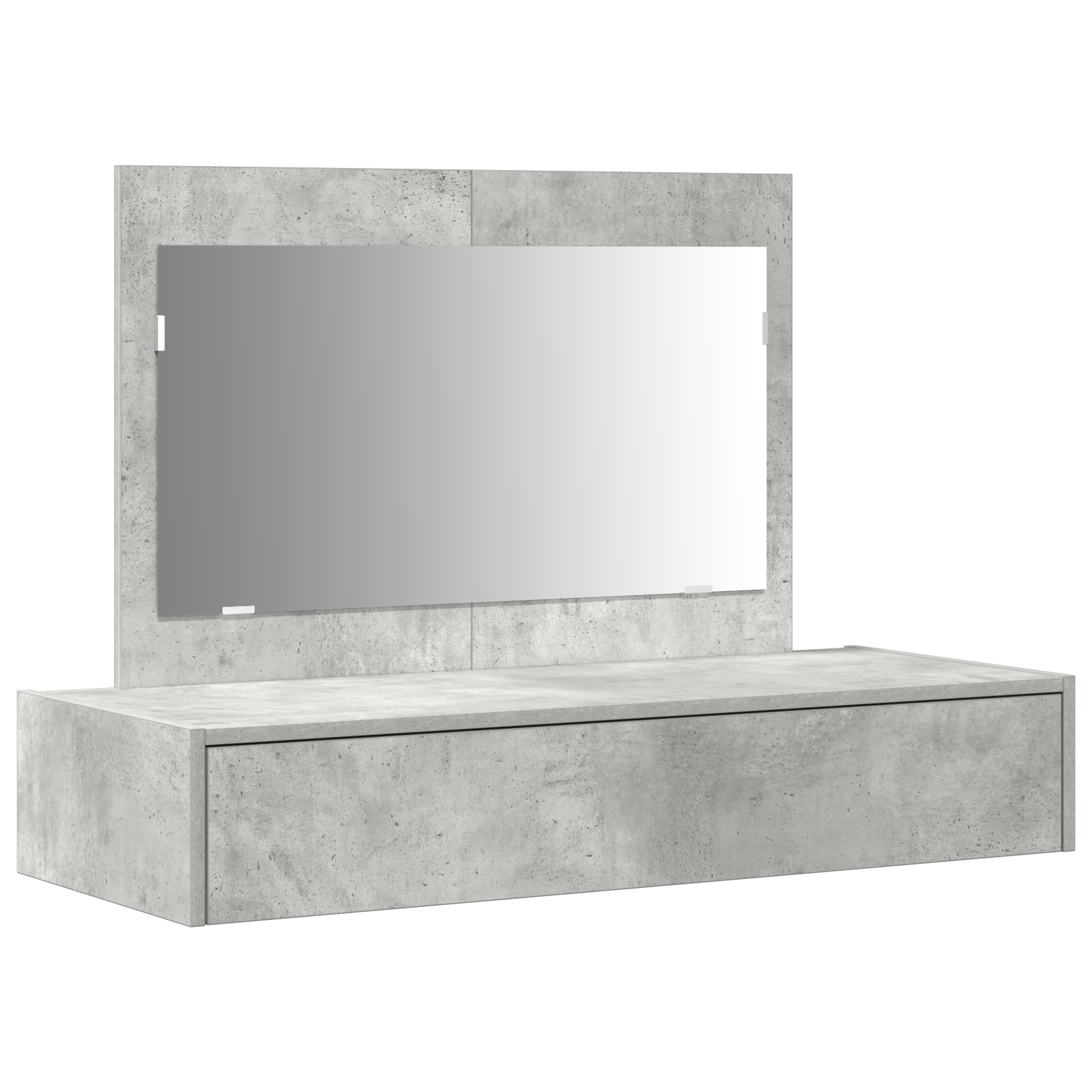 Tavolo da trucco a muro Grigio cemento 100x40x70 cm