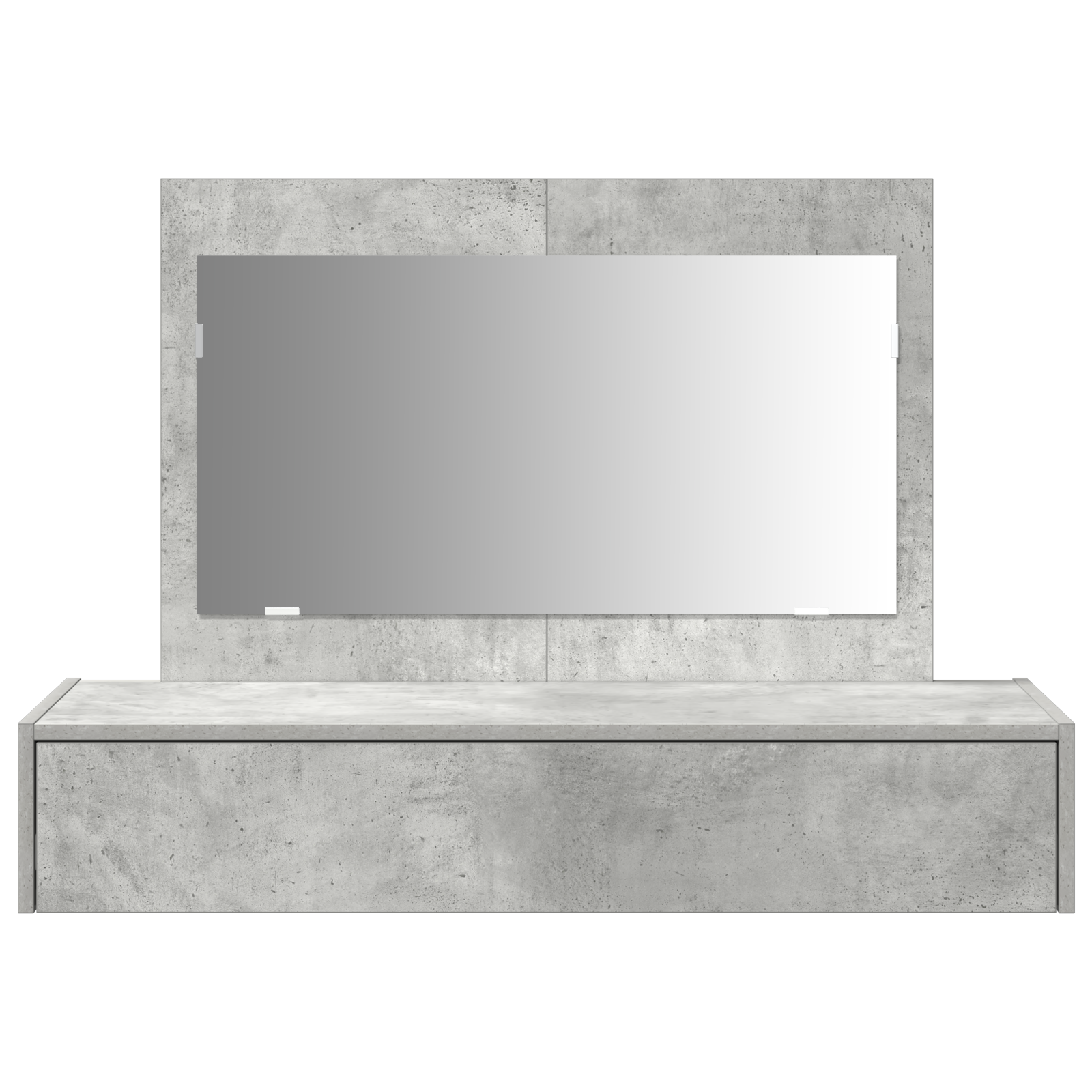 Tavolo da trucco a muro Grigio cemento 100x40x70 cm