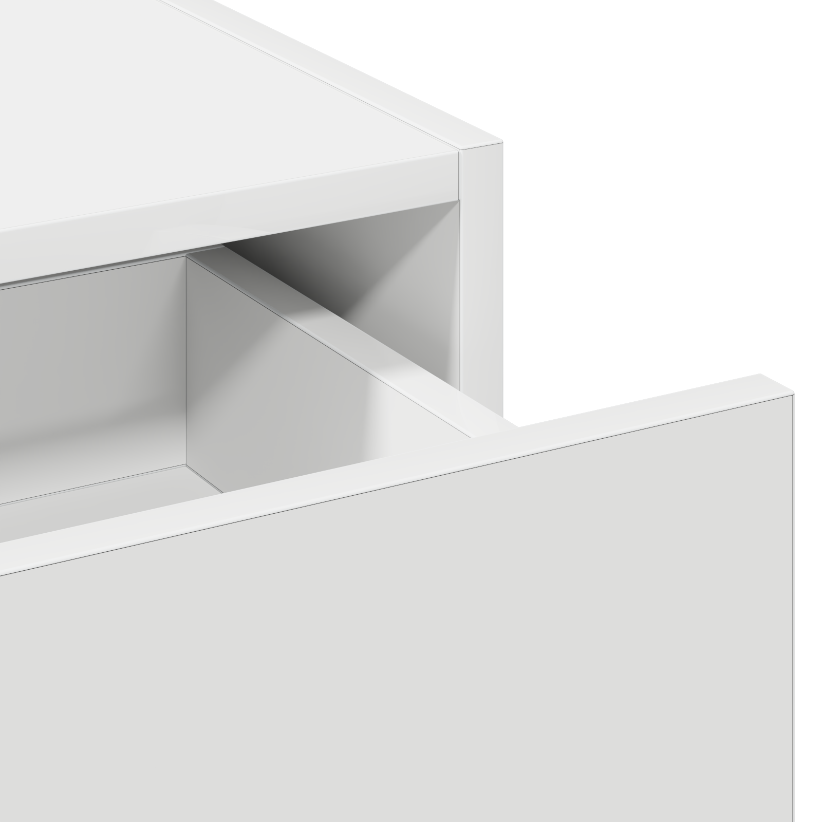 Tavolo da trucco a muro con luci LED - Bianco