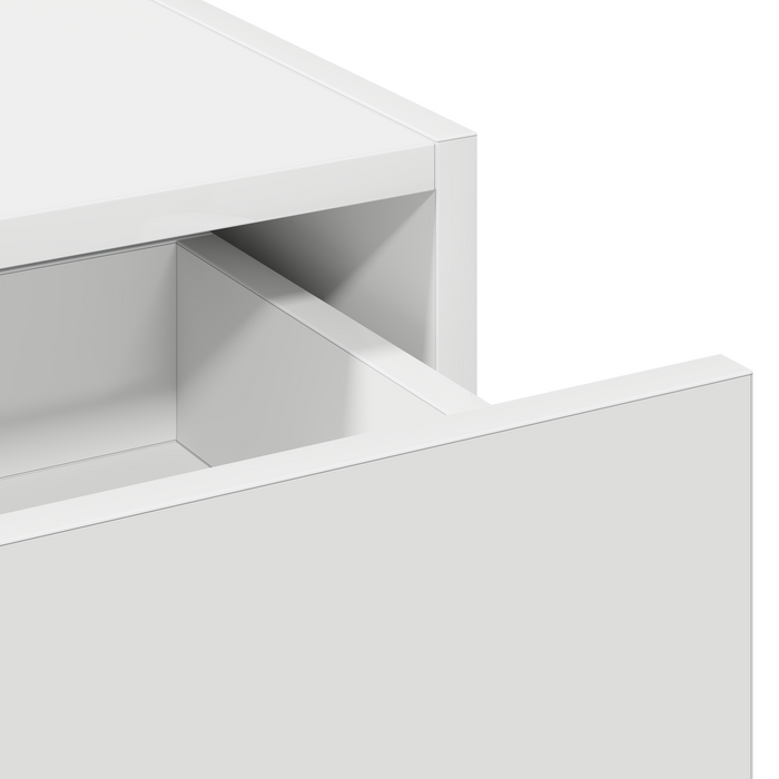 Tavolo da trucco a muro con luci LED - Bianco