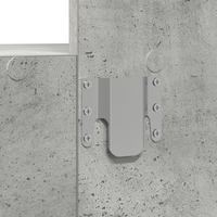 Tavolo da trucco a parete con luci LED Grigio cemento