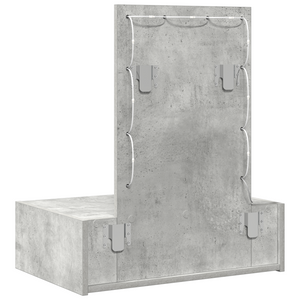 Tavolo da trucco a parete con luci LED Grigio cemento