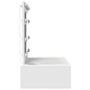 Tavolo da Toeletta Appeso al Muro con Luci LED - Bianco