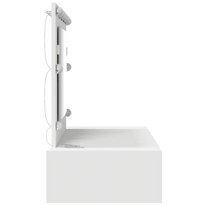 Toeletta a muro con luci LED bianche