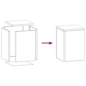 Supporti per Piante da Esterno Pillar 2 pcs Bianco 24x24x35 cm Acciaio