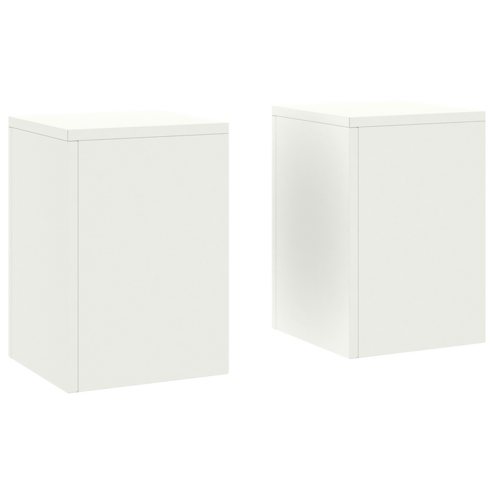 Supporti per Piante da Esterno Pillar 2 pcs Bianco 24x24x35 cm Acciaio