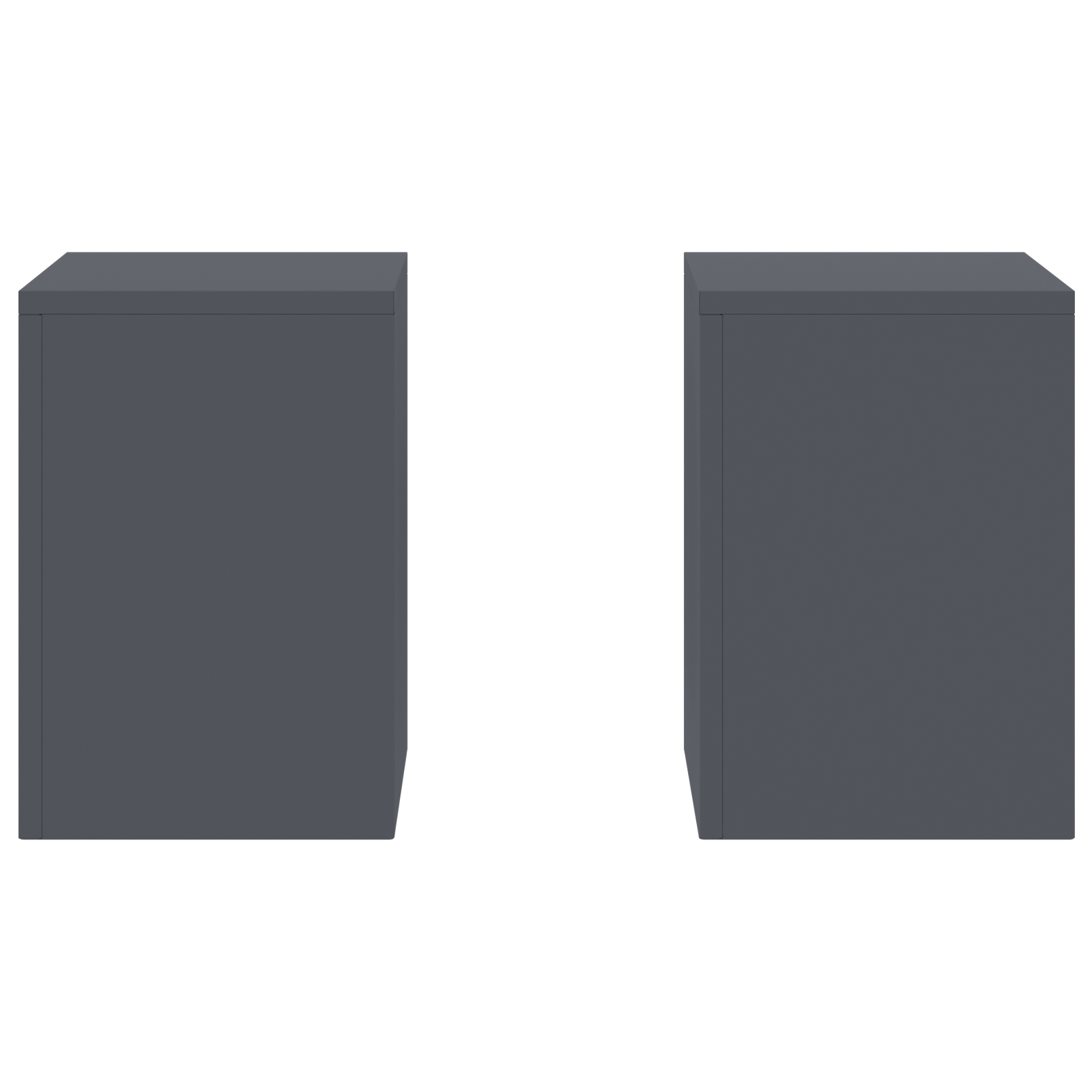 Supporti per Piante da Esterno Pilastro 2 pz Antracite 24x24x35 cm Acciaio