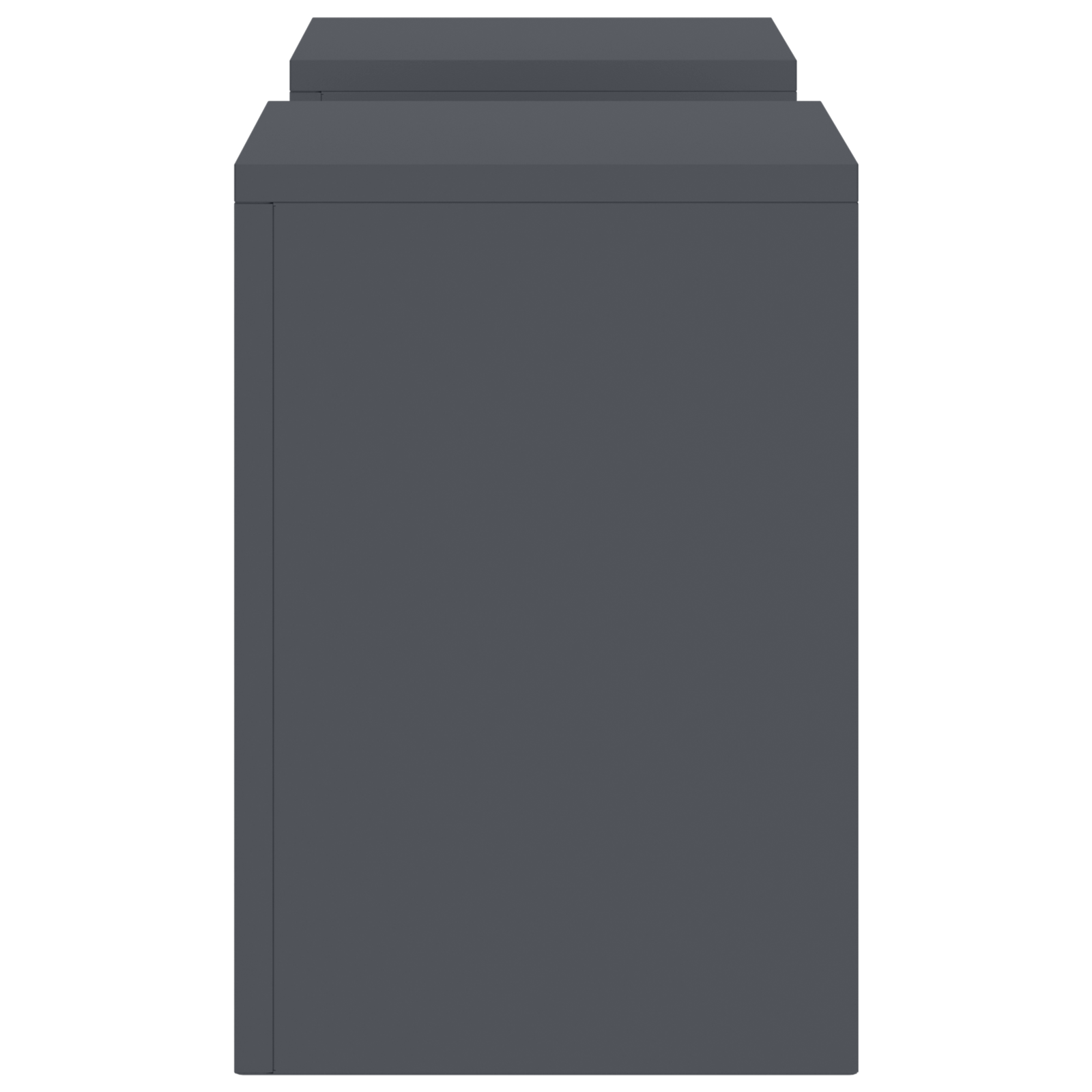 Supporti per Piante da Esterno Pilastro 2 pz Antracite 24x24x35 cm Acciaio