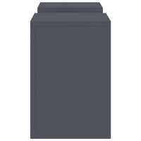 Supporti per Piante da Esterno Pilastro 2 pz Antracite 24x24x35 cm Acciaio