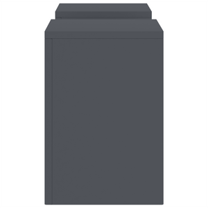 Supporti per Piante da Esterno Pilastro 2 pz Antracite 24x24x35 cm Acciaio