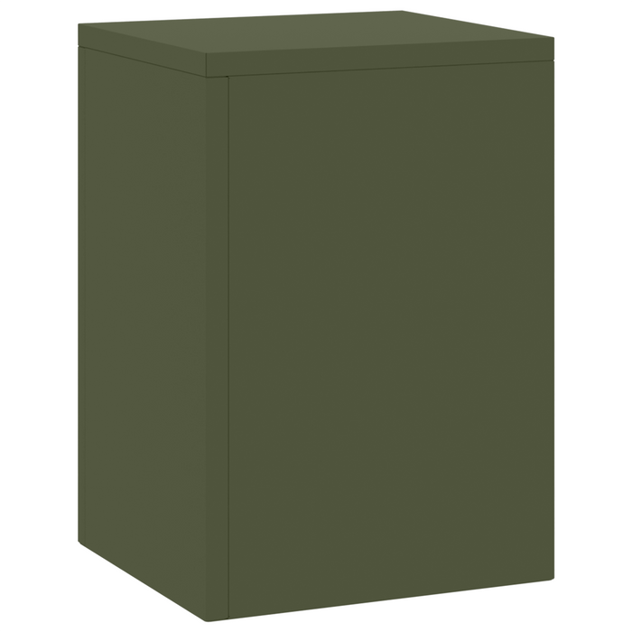 Supporti per Piante da Esterno Pilastro 2 pcs Verde Oliva 24x24x35 cm Acciaio