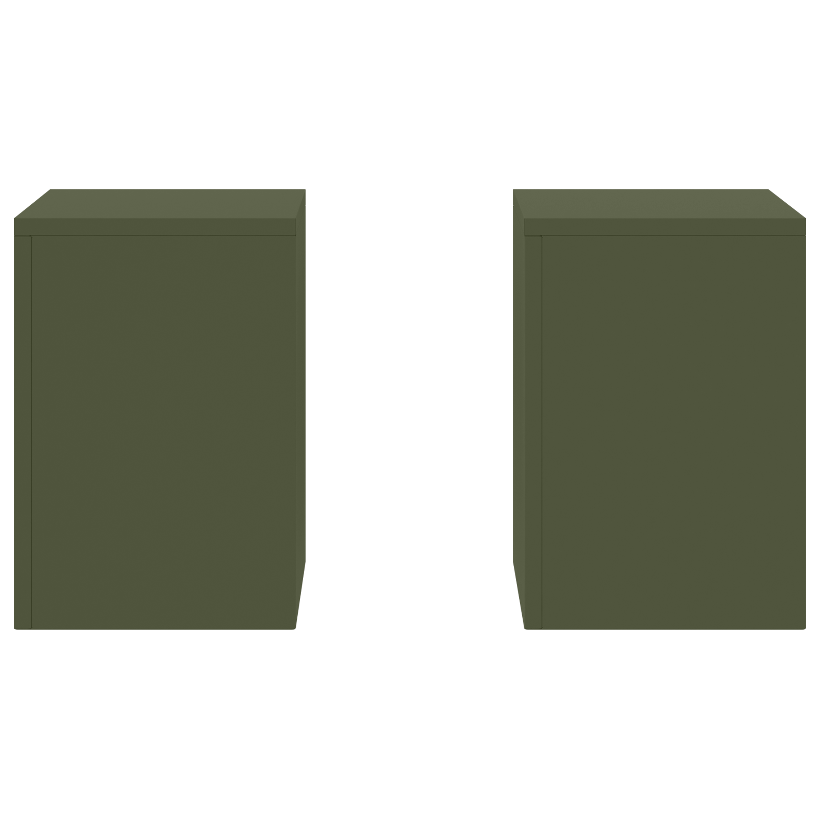 Supporti per Piante da Esterno Pilastro 2 pcs Verde Oliva 24x24x35 cm Acciaio