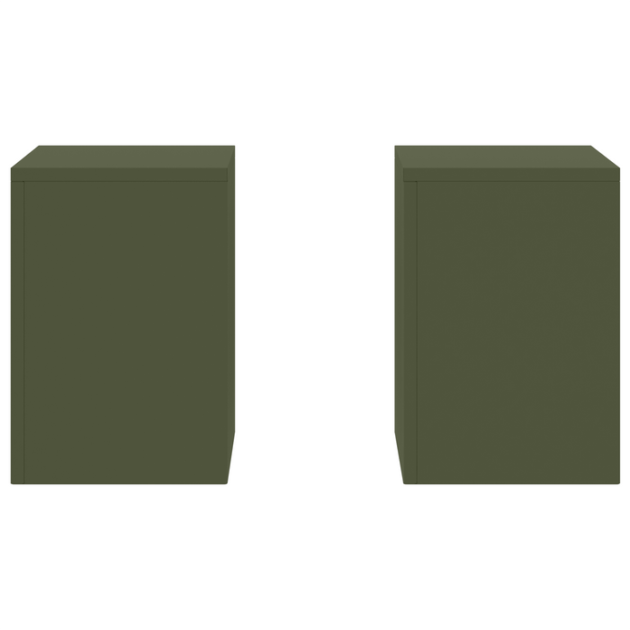 Supporti per Piante da Esterno Pilastro 2 pcs Verde Oliva 24x24x35 cm Acciaio